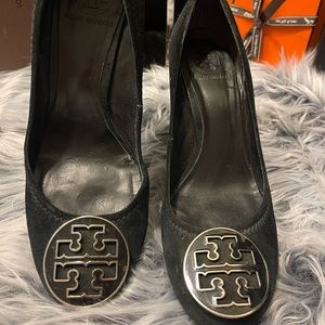 Tory Burch suede wedge heels